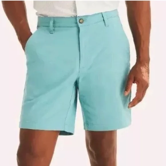Nautica The Deck Shorts Men 48 Chino Aqua Breeze Stretch Cotton Preppy Coastal - Picture 12 of 12